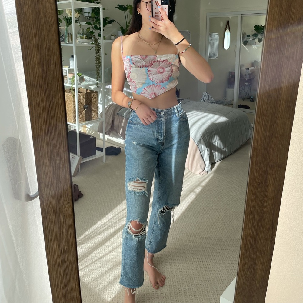 PACSUN distressed mom jeans